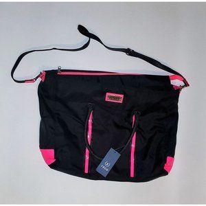 NWT IZOD Black and Hot‎ Pink Tote Bag